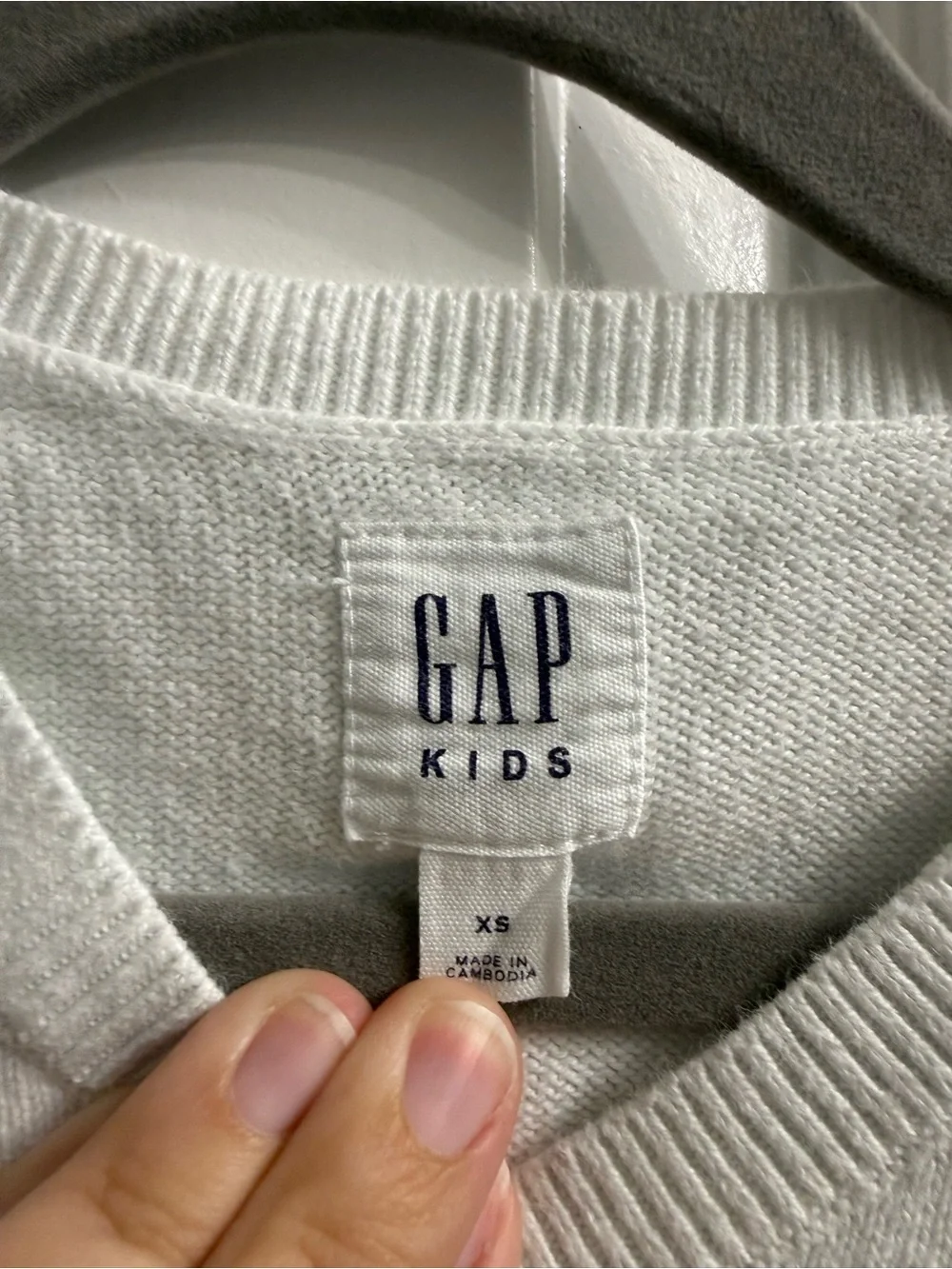GAP Kids Cream V-Neck Sweater